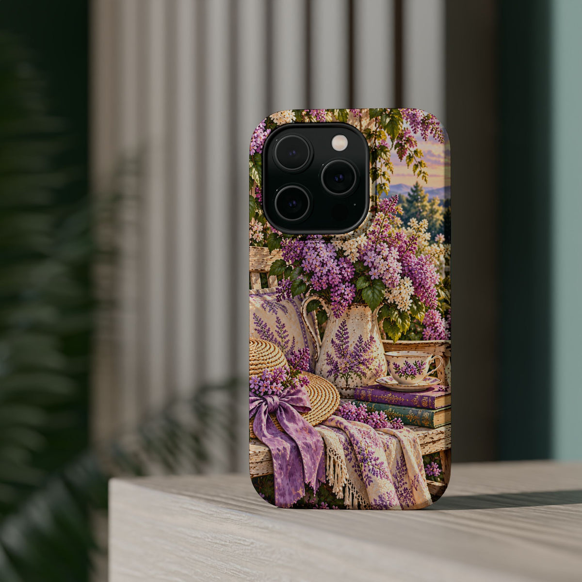 Lavender Cottage Garden Magnetic Phone Case