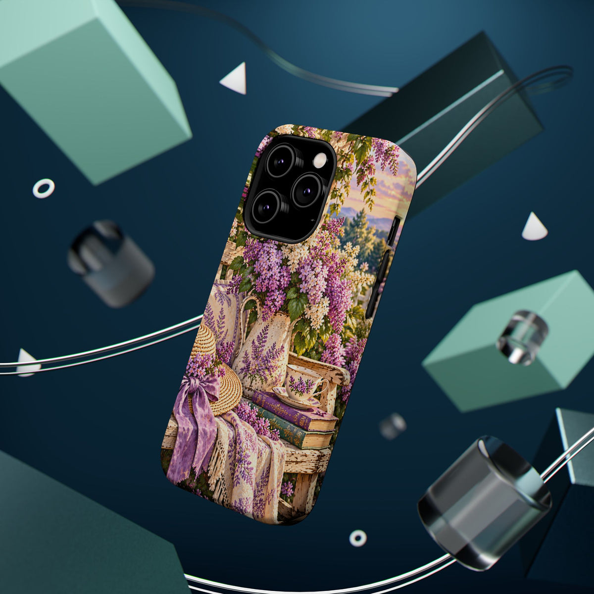 Lavender Cottage Garden Magnetic Phone Case
