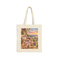 Lavender Porch Canvas Tote — Cottage Sunrise Market Bag