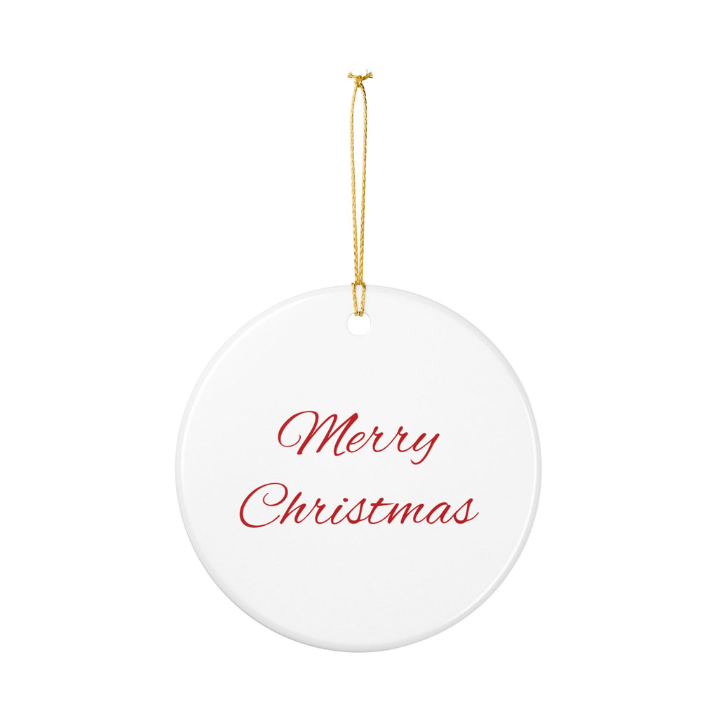 Christmas Correspondence Ceramic Ornament — Round Keepsake