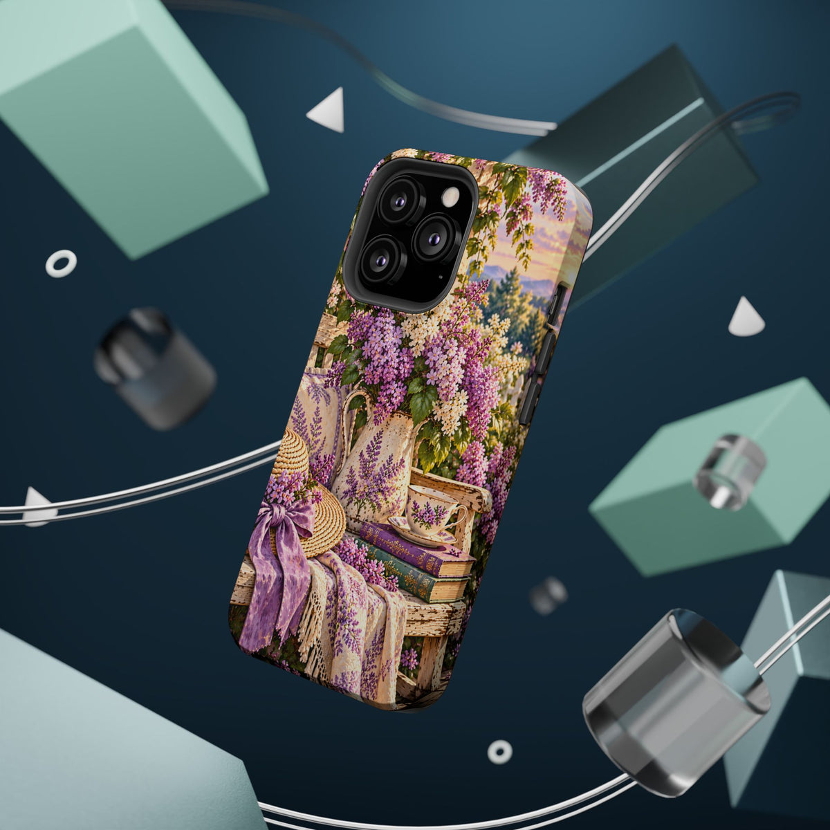 Lavender Cottage Garden Magnetic Phone Case