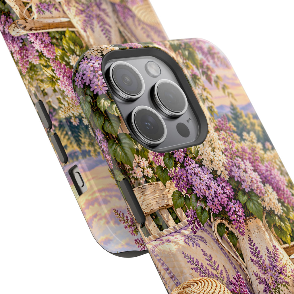 Lavender Cottage Garden Magnetic Phone Case