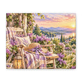 Lavender Porch Canvas Print — Cottage Sunset Wall Art
