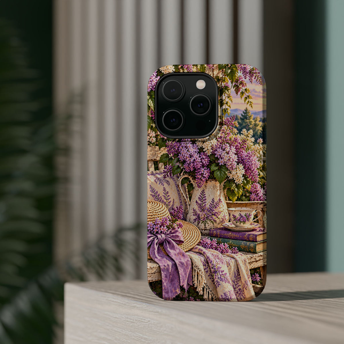 Lavender Cottage Garden Magnetic Phone Case