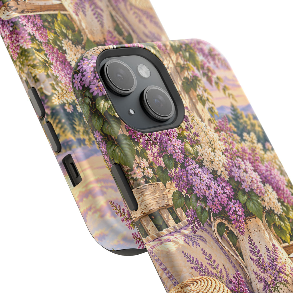 Lavender Cottage Garden Magnetic Phone Case