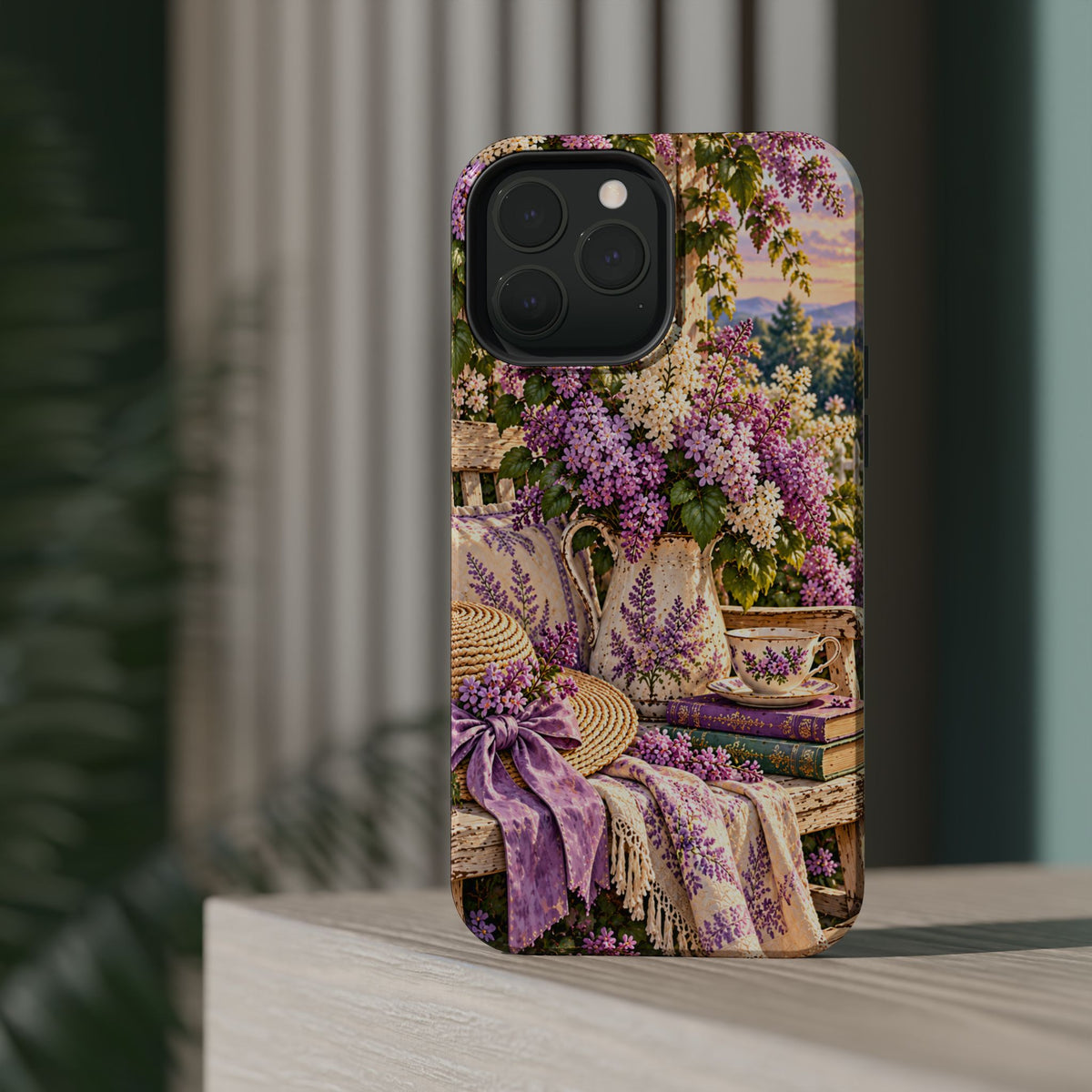 Lavender Cottage Garden Magnetic Phone Case