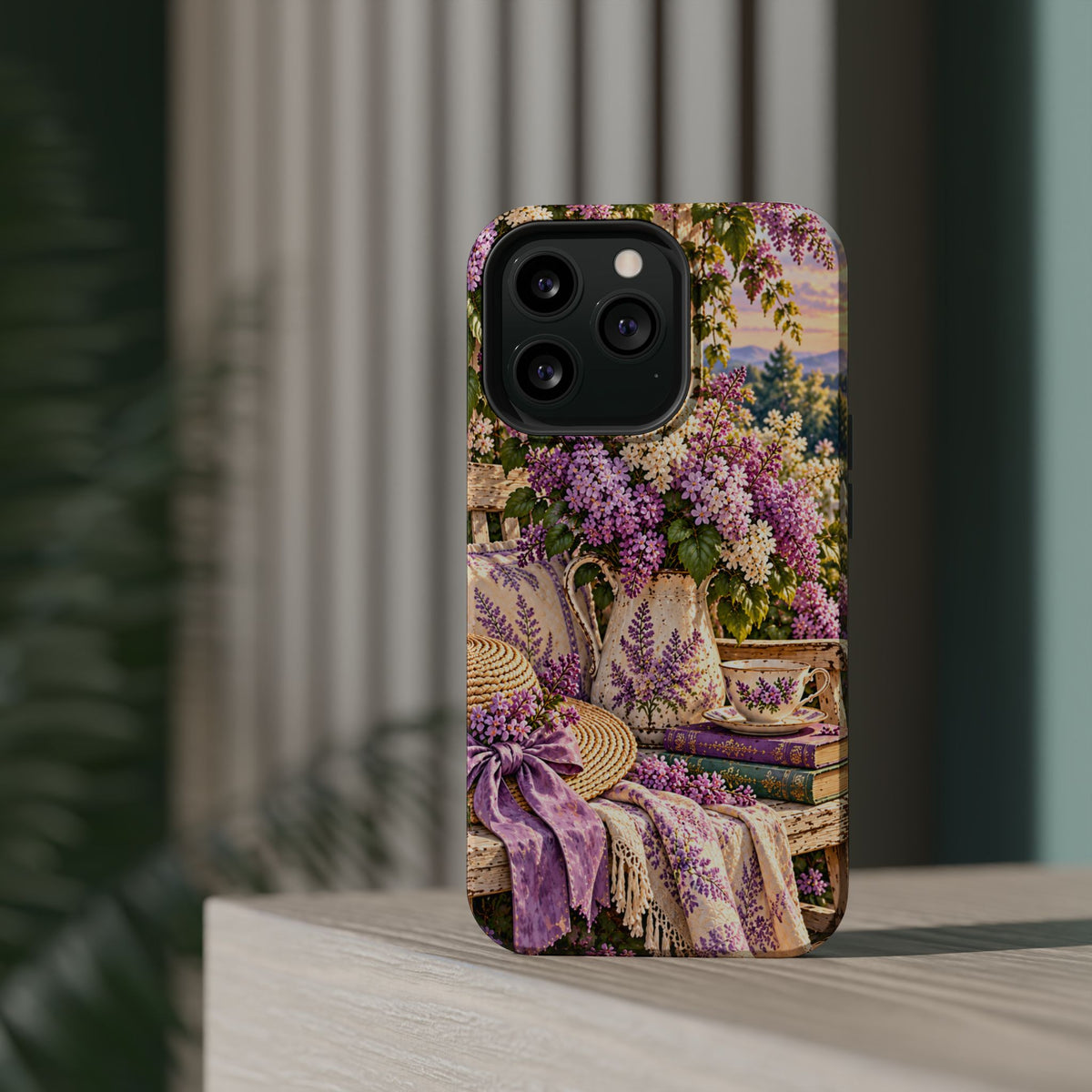 Lavender Cottage Garden Magnetic Phone Case