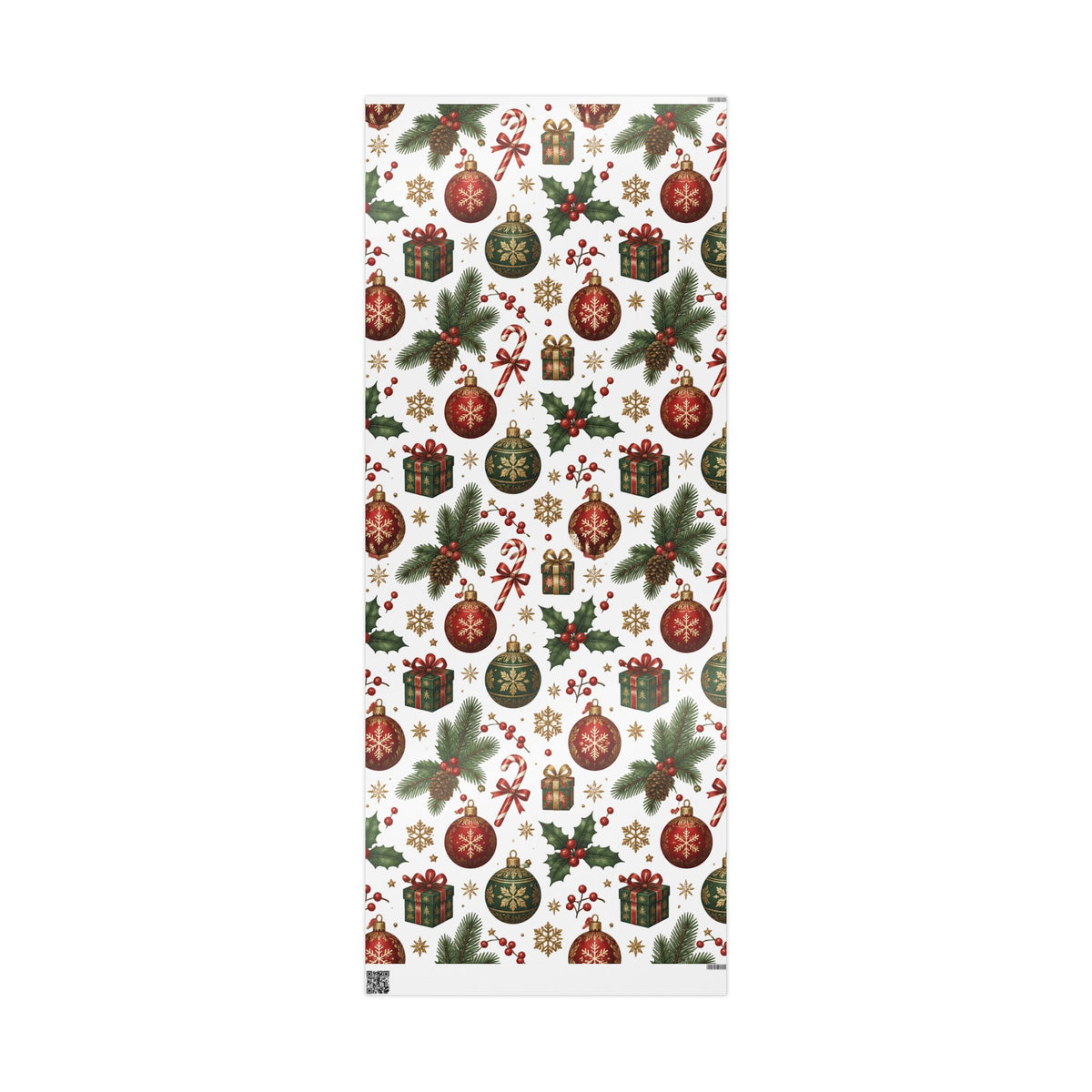 Christmas Cottage Wrapping Paper Roll — Festive Winter Gift Wrap