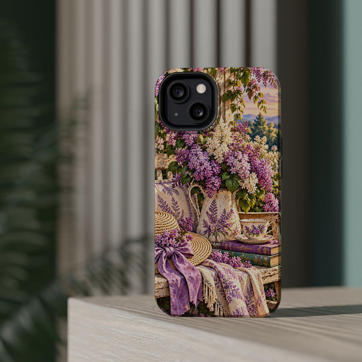 Lavender Cottage Garden Magnetic Phone Case