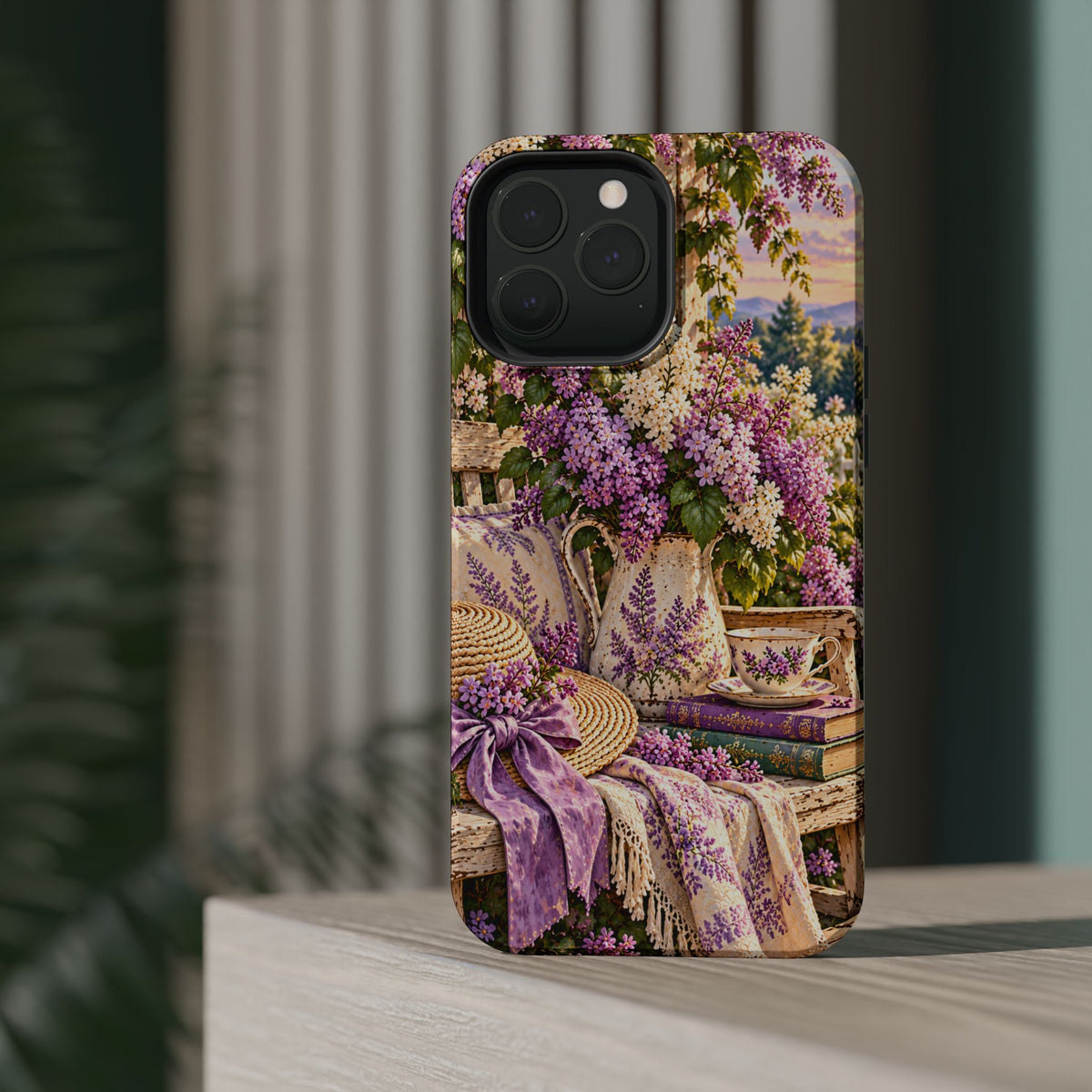 Lavender Cottage Garden Magnetic Phone Case