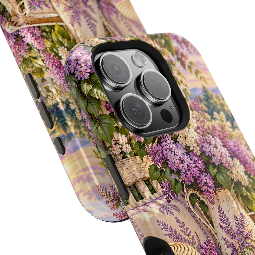 Lavender Cottage Garden Magnetic Phone Case