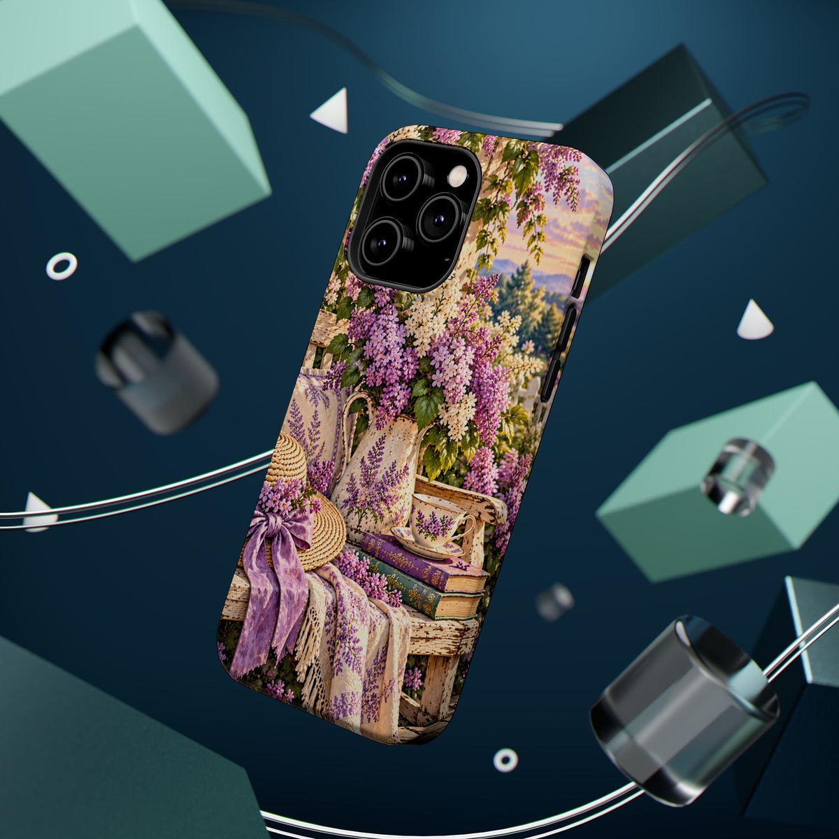 Lavender Cottage Garden Magnetic Phone Case