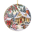 Christmas Correspondence Ceramic Ornament — Round Keepsake
