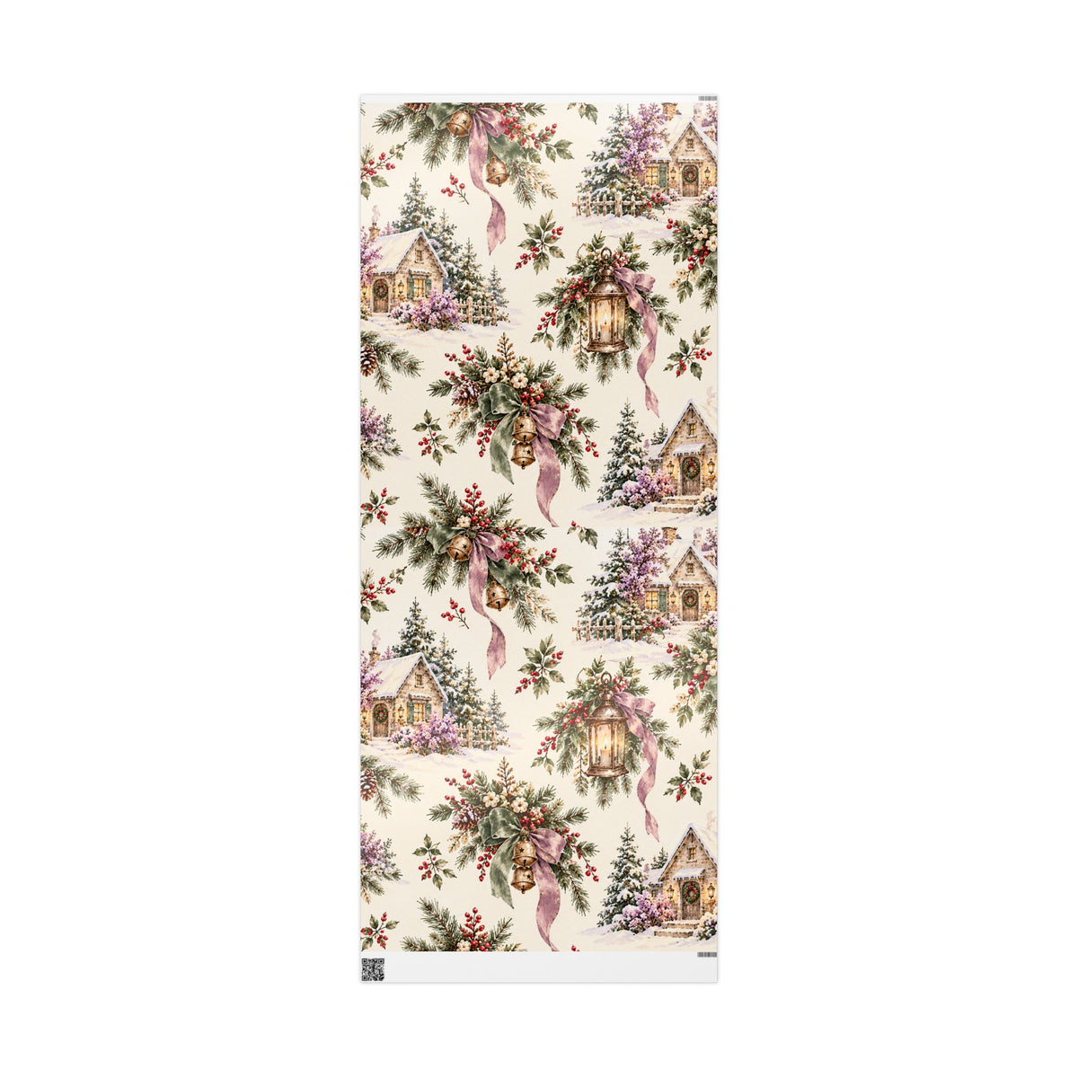Holiday Botanicals Wrapping Paper — Vintage Holly & Berries