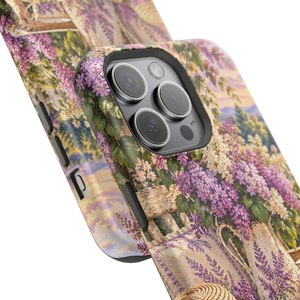 Lavender Cottage Garden Magnetic Phone Case