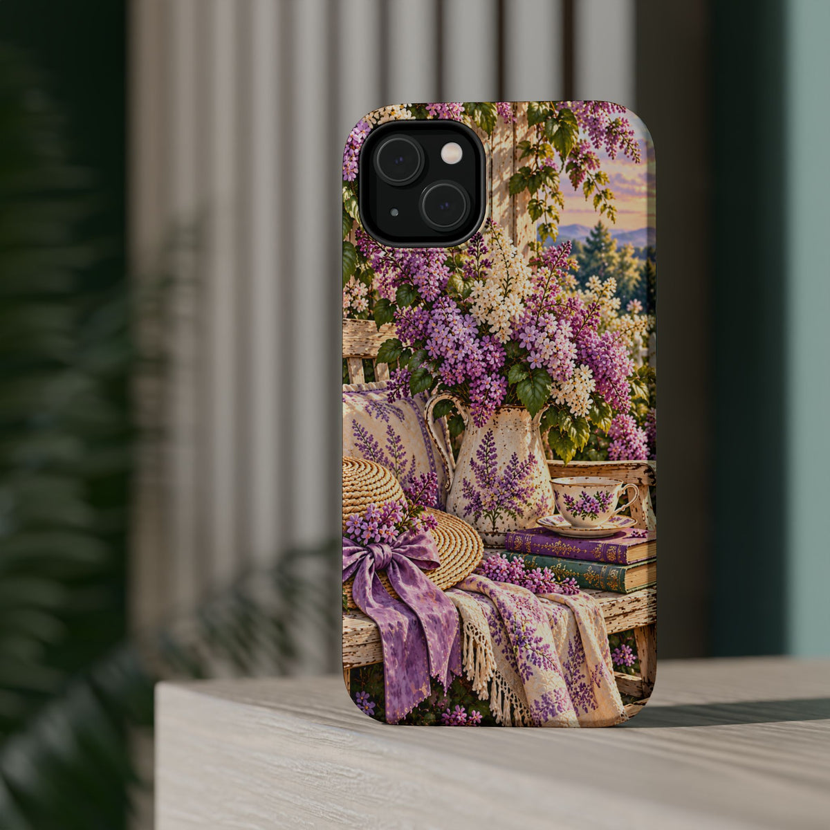 Lavender Cottage Garden Magnetic Phone Case