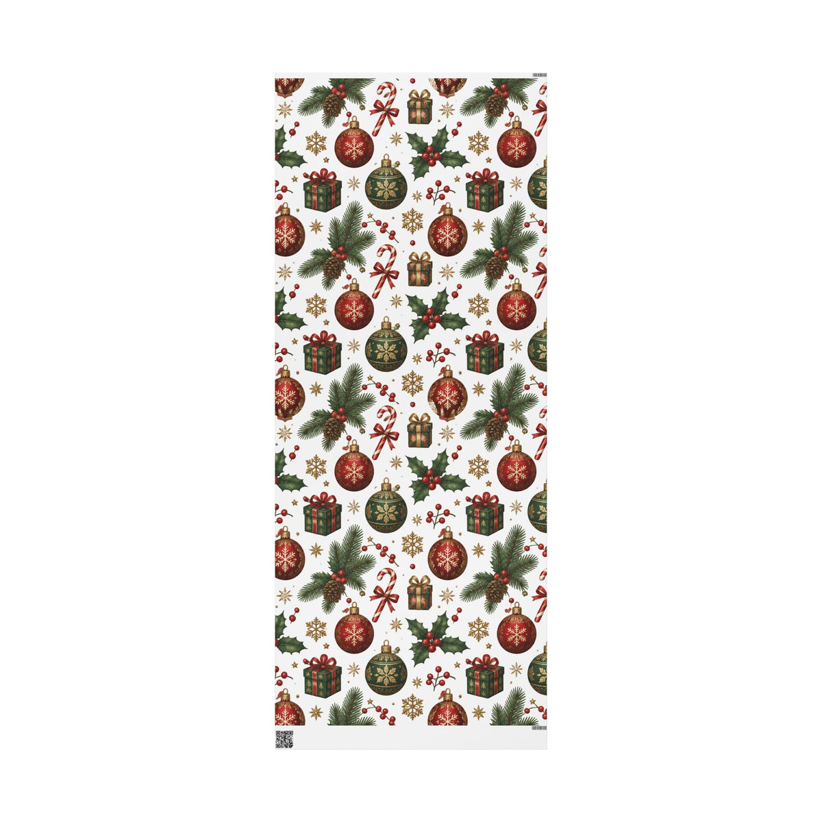 Christmas Cottage Wrapping Paper Roll — Festive Winter Gift Wrap