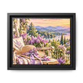 Sunset Lavender Garden Framed Canvas — Cottage Wall Art